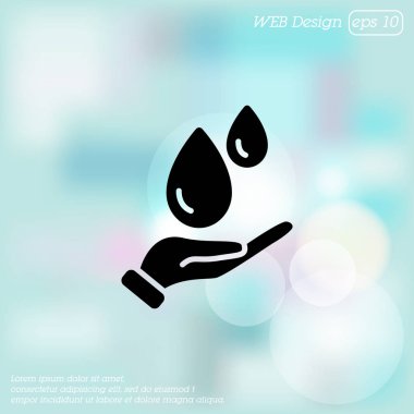 Elinde su damlaları