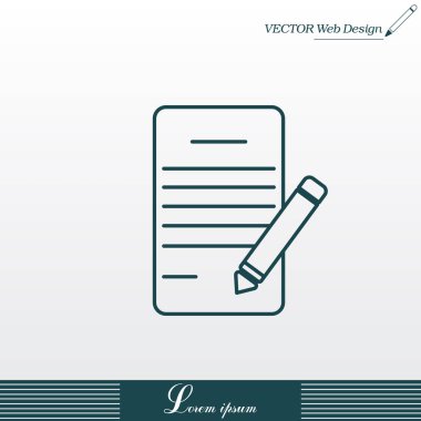 Not defteri ve kalem simgesi