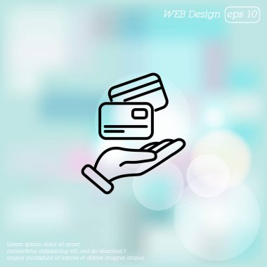 Kredi kartı el simgesinde