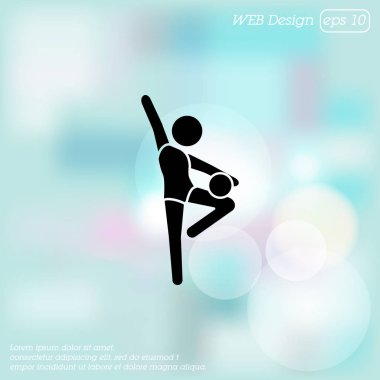 Jimnastikçi basit simgesi.