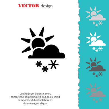 Güneş, bulutların ve kar