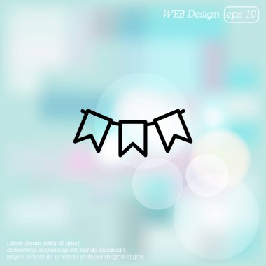 Bayraklar garland, tatil dekorasyon