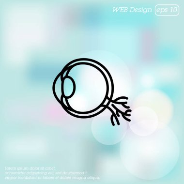 Göz küresi düz simgesi