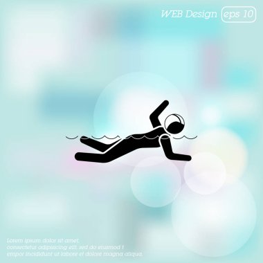  Yüzücü basit simgesi