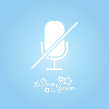 mikrofon düz simgesi 