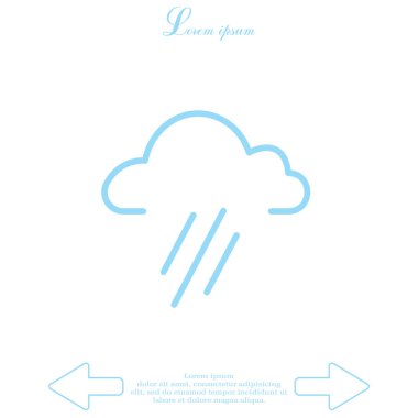 bulut ve yağmur simgesi