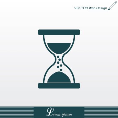 kum saati düz simgesi