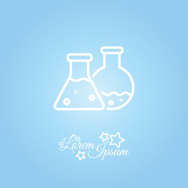 Laboratuvar şişeler simgesi