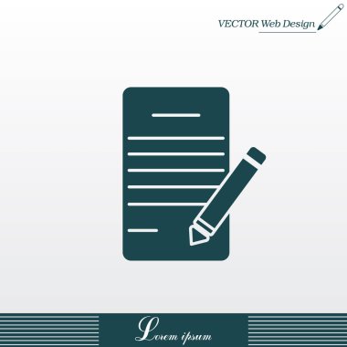 Not defteri ve kalem simgesi