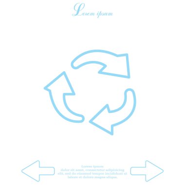 döndürme oklarını daire simgesi