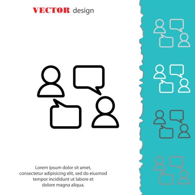 Görüşme düz simgesi