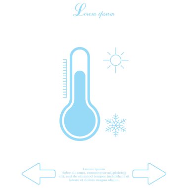termometre düz simgesi 