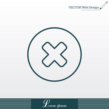 İşareti, Sil simgesini.