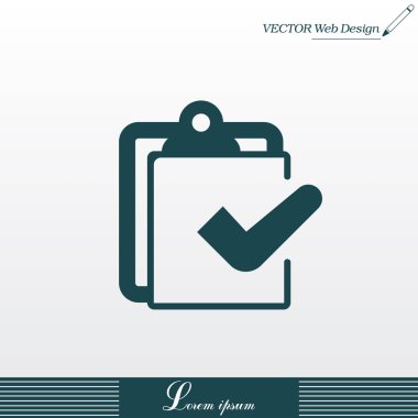 Pano veya denetim listesi simgesi