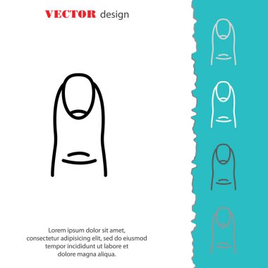 parmak tırnak düz simgesi ile