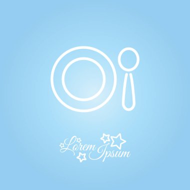 Tabak ve kaşık simgesi