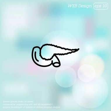 Web satırı simgesi. Pankreas