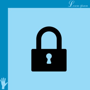 Kapalı asma kilit simgesi