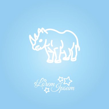 Gergedan düz simgesi