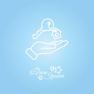 Elinde anahtar simgesi