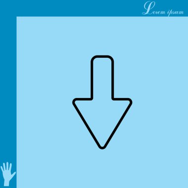 Satırı simgesi aşağı ok