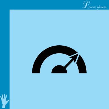 hız göstergesi düz simgesi