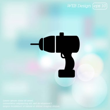 Elektrikli tornavida düz simgesi