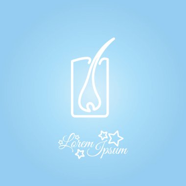 saç kök basit simgesi