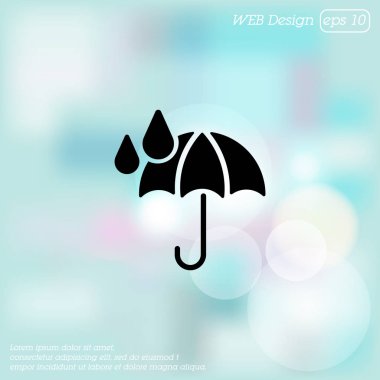 şemsiye ve yağmur simgesi