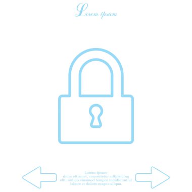 Kapalı asma kilit simgesi