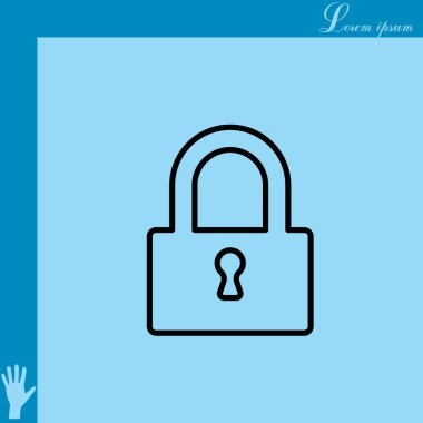 Kapalı asma kilit simgesi