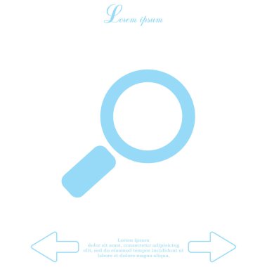 Büyüteç Düz Simgesi