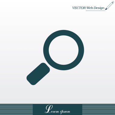 Büyüteç Düz Simgesi