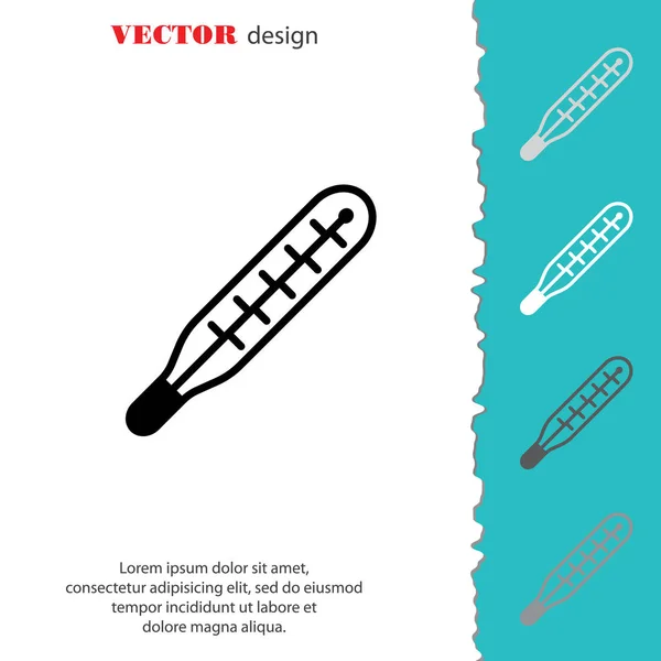 Ícone da web do termômetro — Vetor de Stock