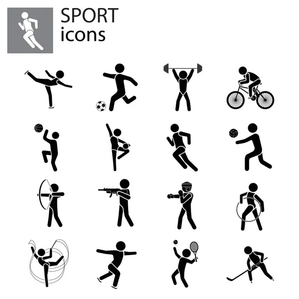 Set sportivo. Tipi di sport — Vettoriale Stock