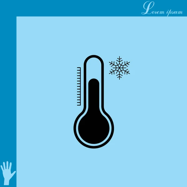 Thermometer flach — Stockvektor