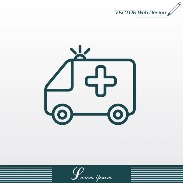 Ambulancia icono web — Vector de stock