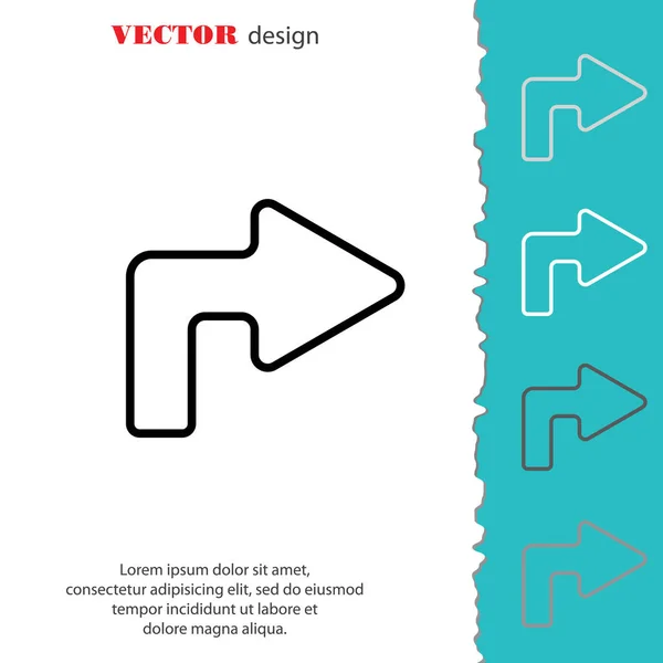 Ícone de linha de seta — Vetor de Stock