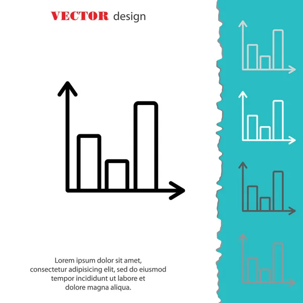 Ícone gráfico de negócios — Vetor de Stock