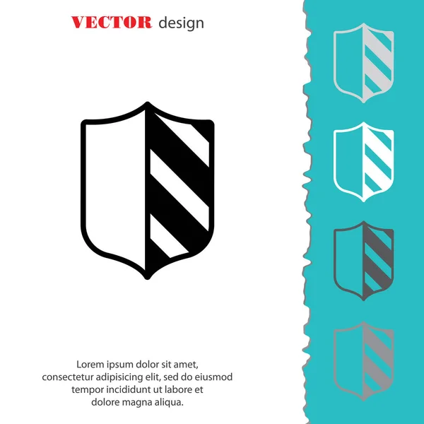 Línea de escudo icono — Vector de stock