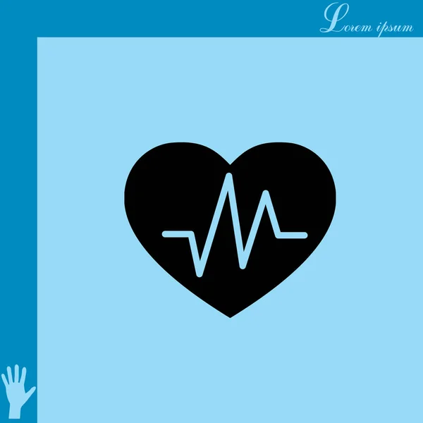 Icono web latidos del corazón — Vector de stock