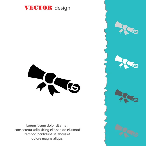 Diplom-Web-Ikone — Stockvektor