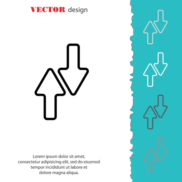 Flechas ícone plano — Vetor de Stock