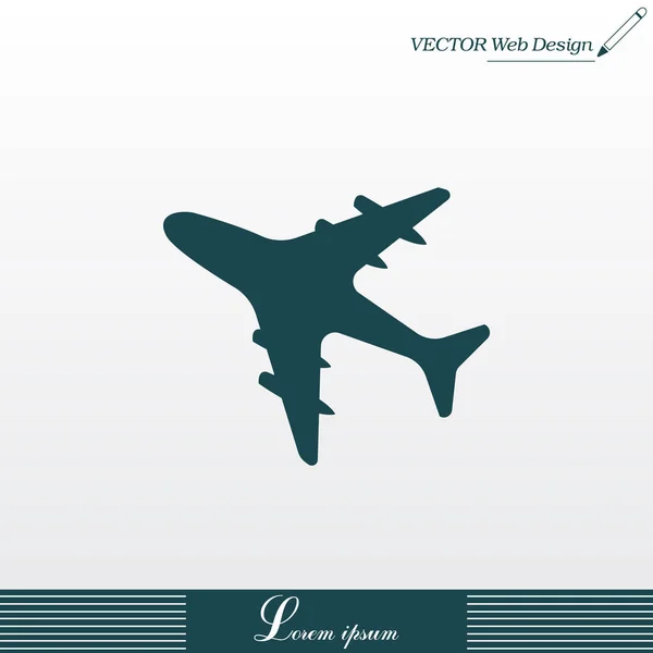 Plane sign icon — Stock Vector