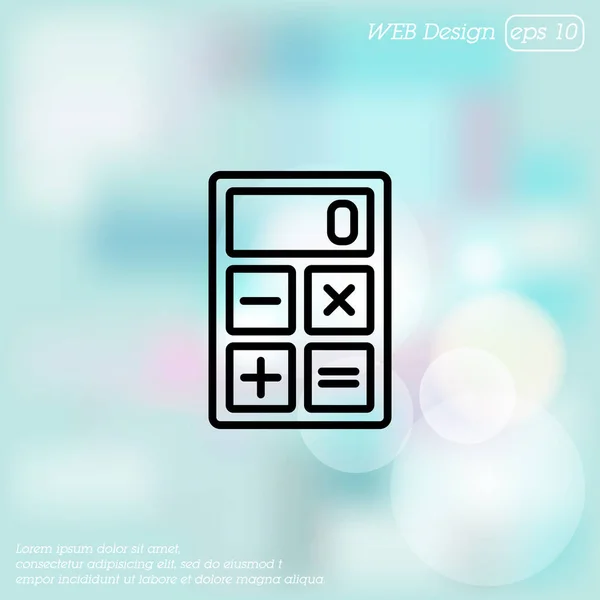 Calculadora icono web — Vector de stock