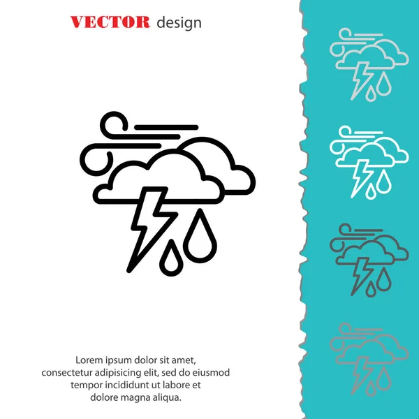 Weather line icon — Stock Vector