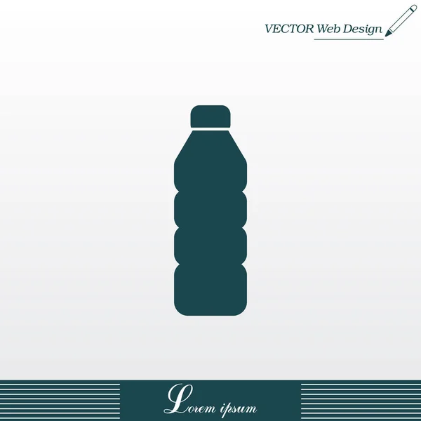 Icono de botella de plástico — Vector de stock