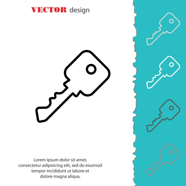 Key web icon — Stock Vector