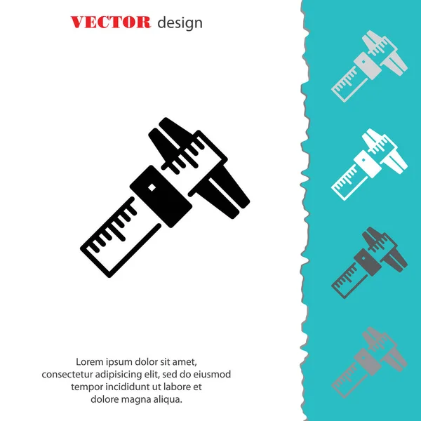 Callipers ícone plano — Vetor de Stock