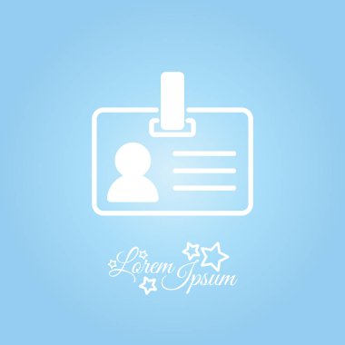 toka simgesi olan boş kimlik kartı